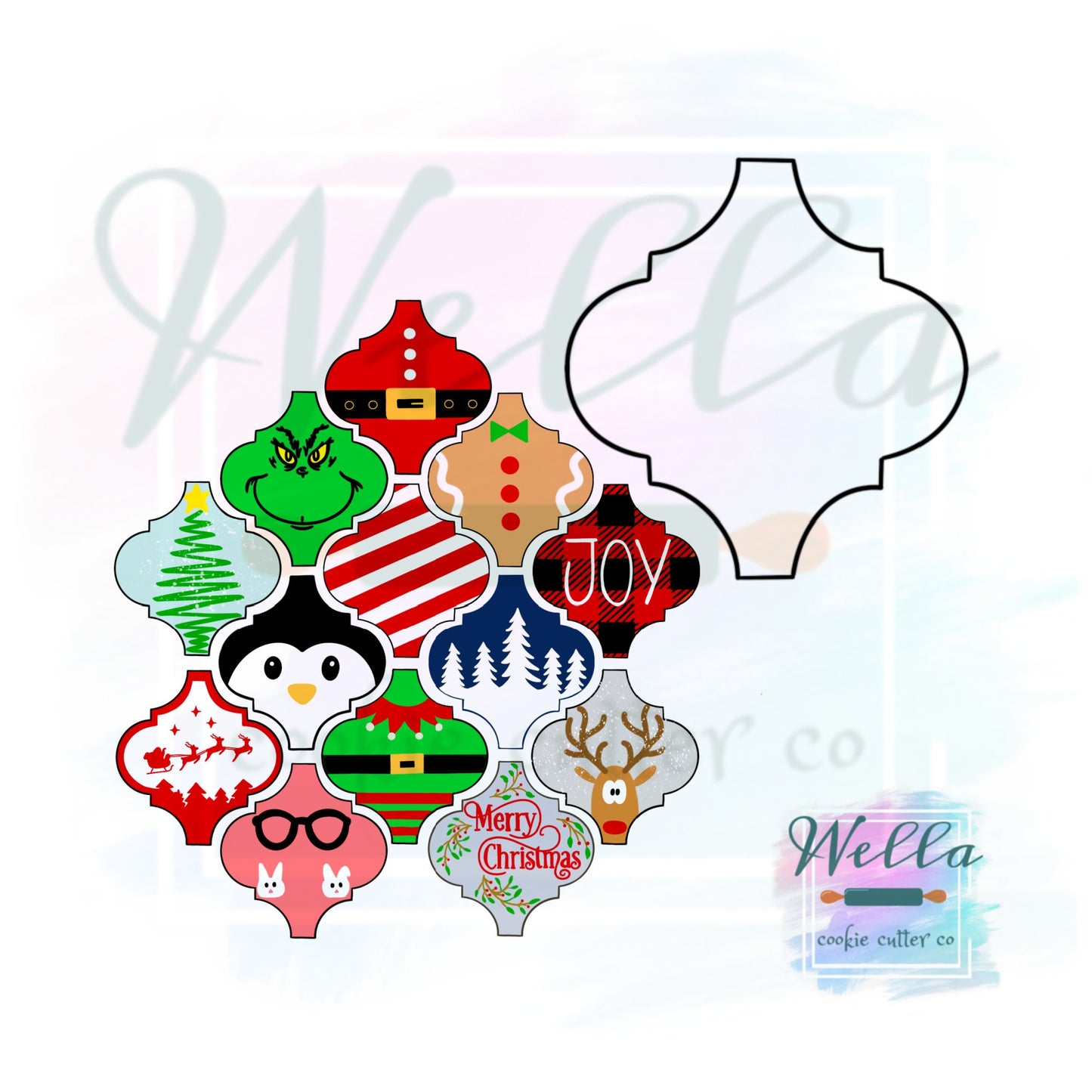 Plaque Tile Cookie Cutter, Christmas Cookie Cutter, Plaque Cookie Cutter