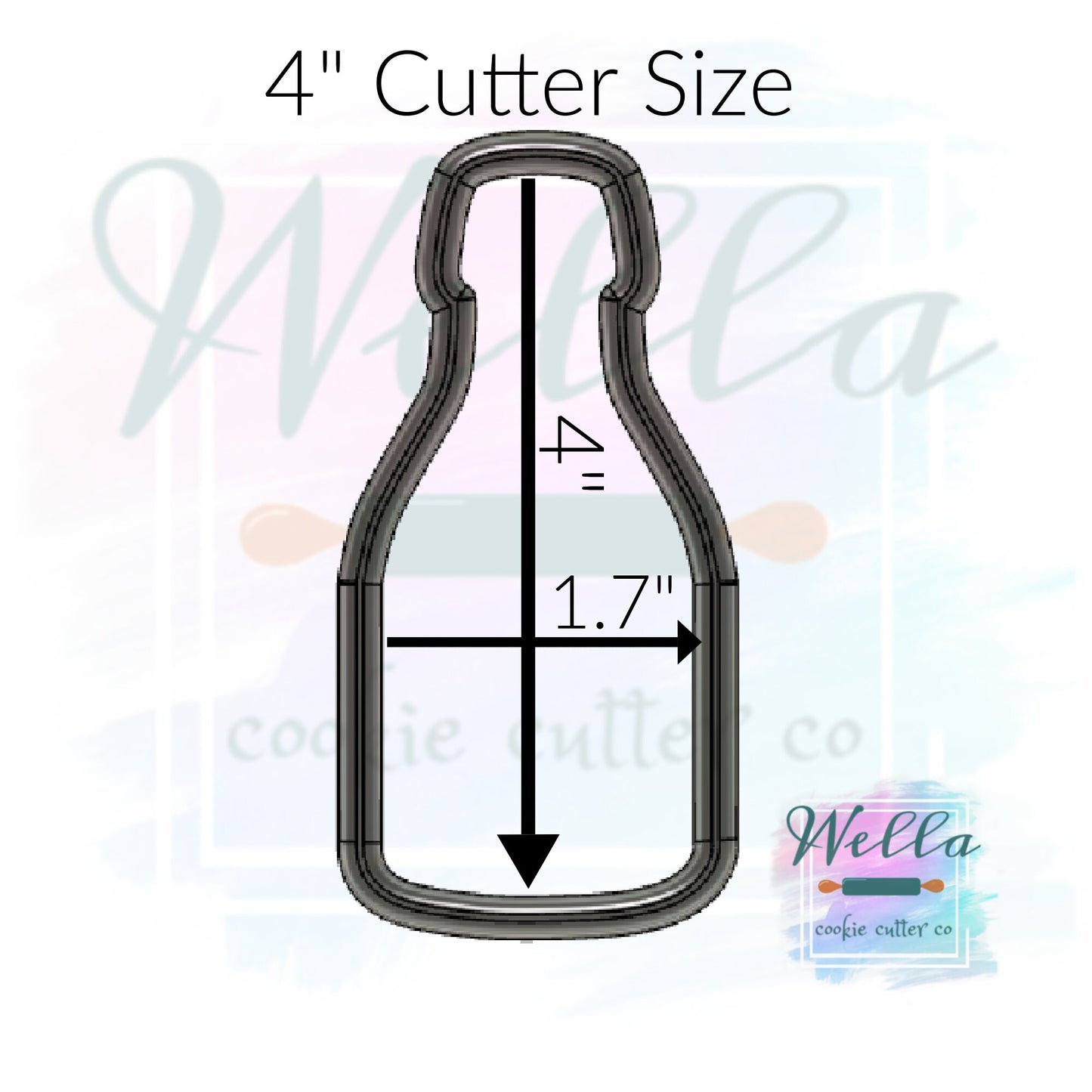 Champagne Bottle Cookie Cutter