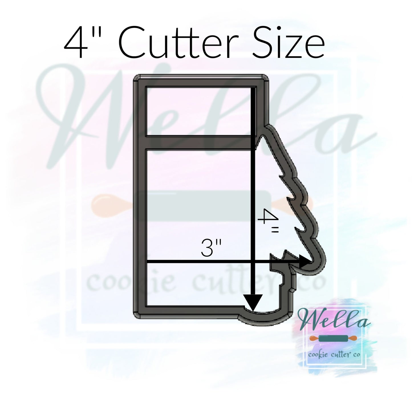 Front Door with Tree Cookie Cutter