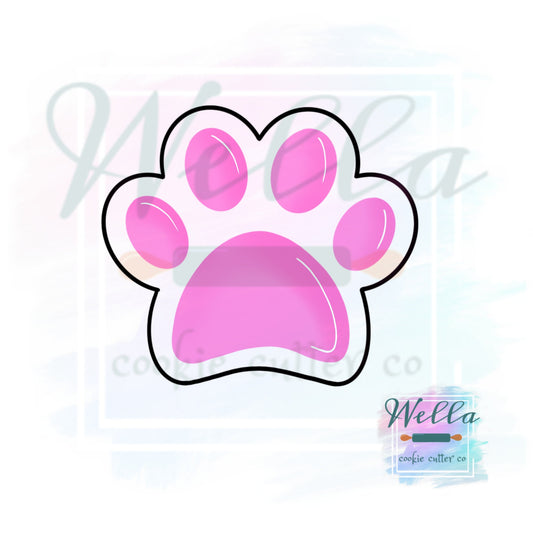 Paw Print Cookie Cutter with Optional Stencil