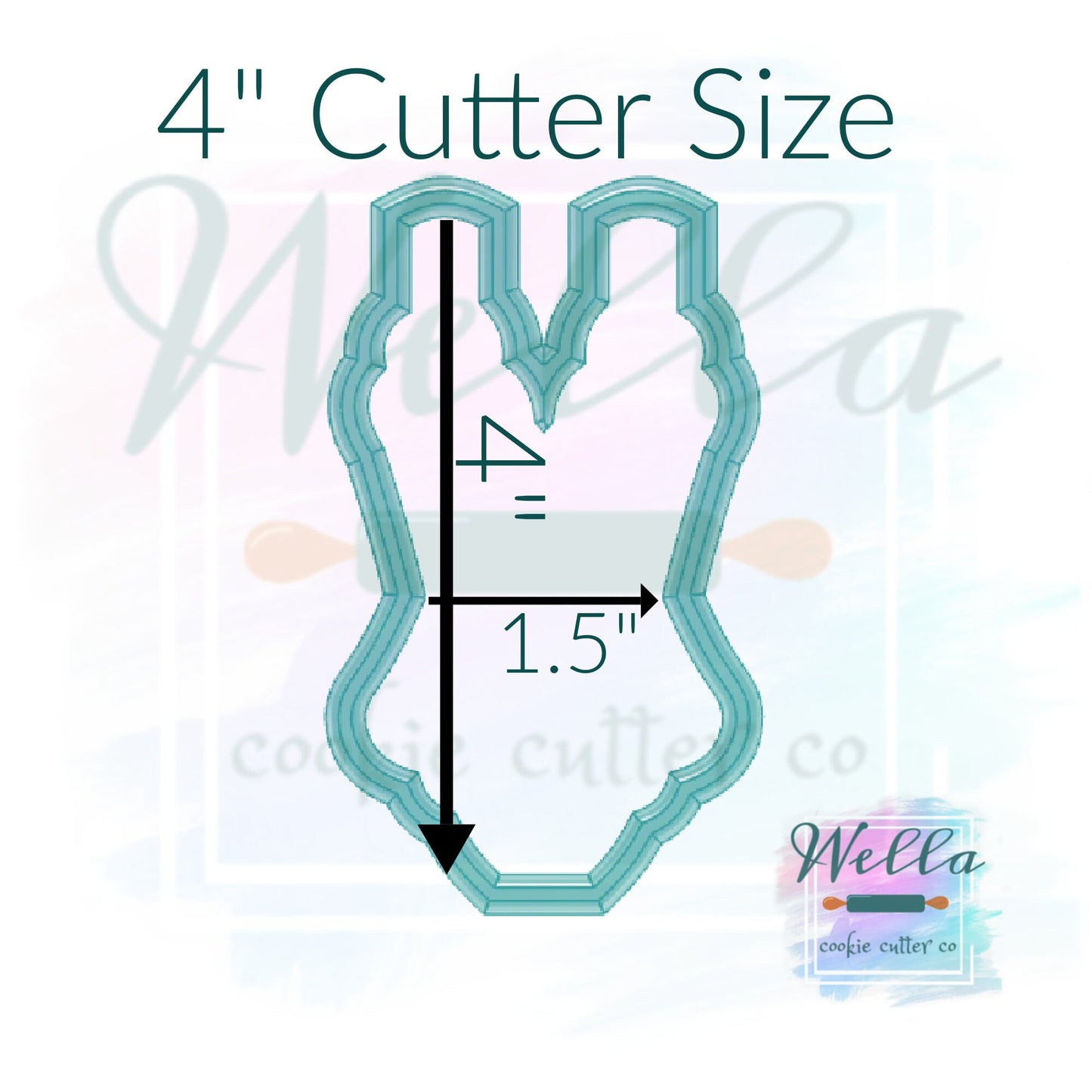 Lingerie Ruffled Swimsuit Cookie Cutter