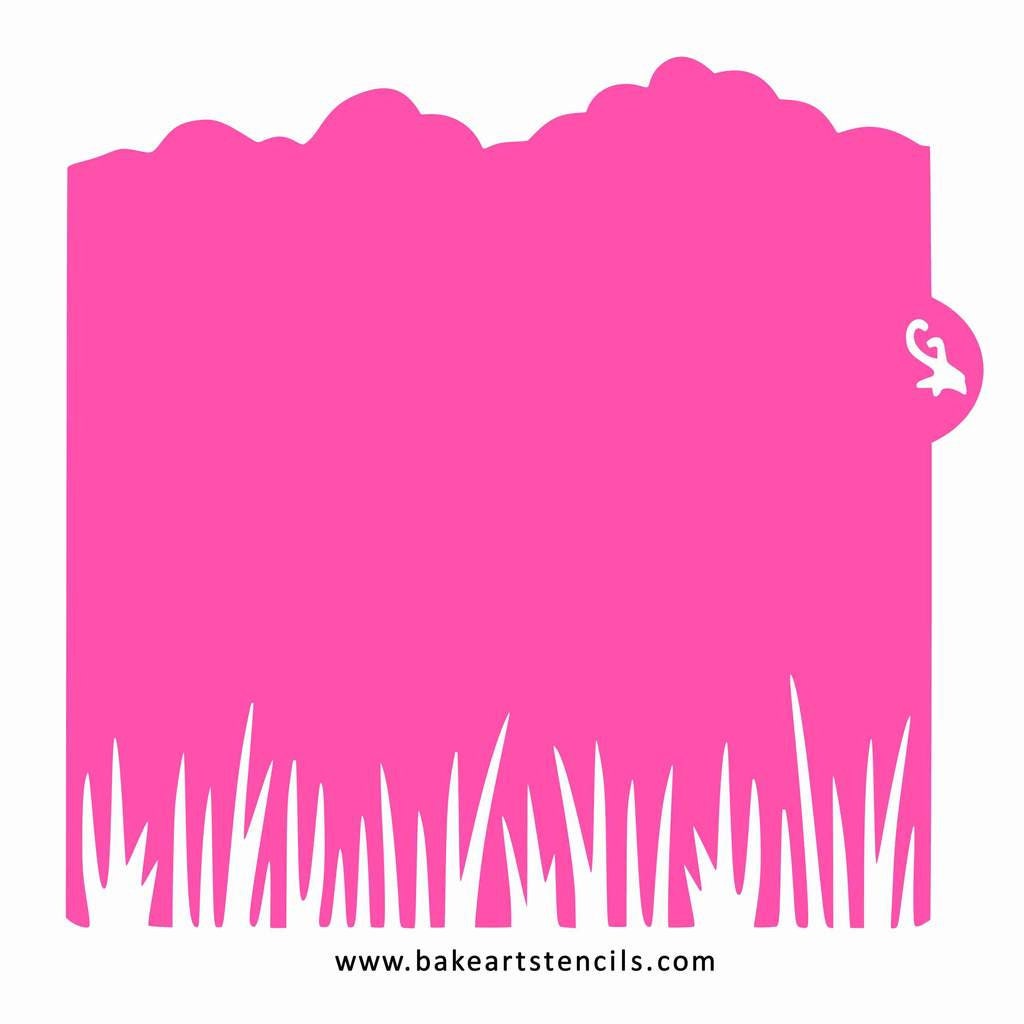 Long Grass and Clouds Stencil Edger