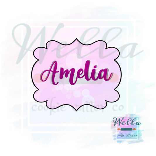 Plaque Amelia Cookie Cutter