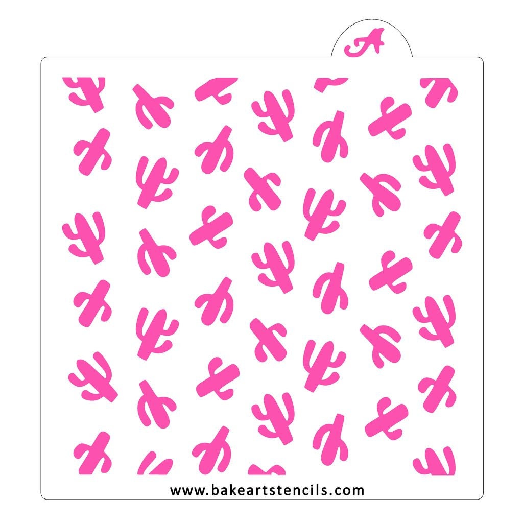 Cactus Background Stencil, Cactus Cookie Stencil, Cookie Stencil, Airbrush Stencil