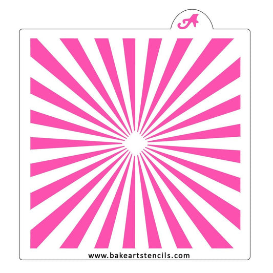 Skinny Sunburst Cookie Stencil, Background Stencil, Airbrush Stencil, Sunburst Stencil