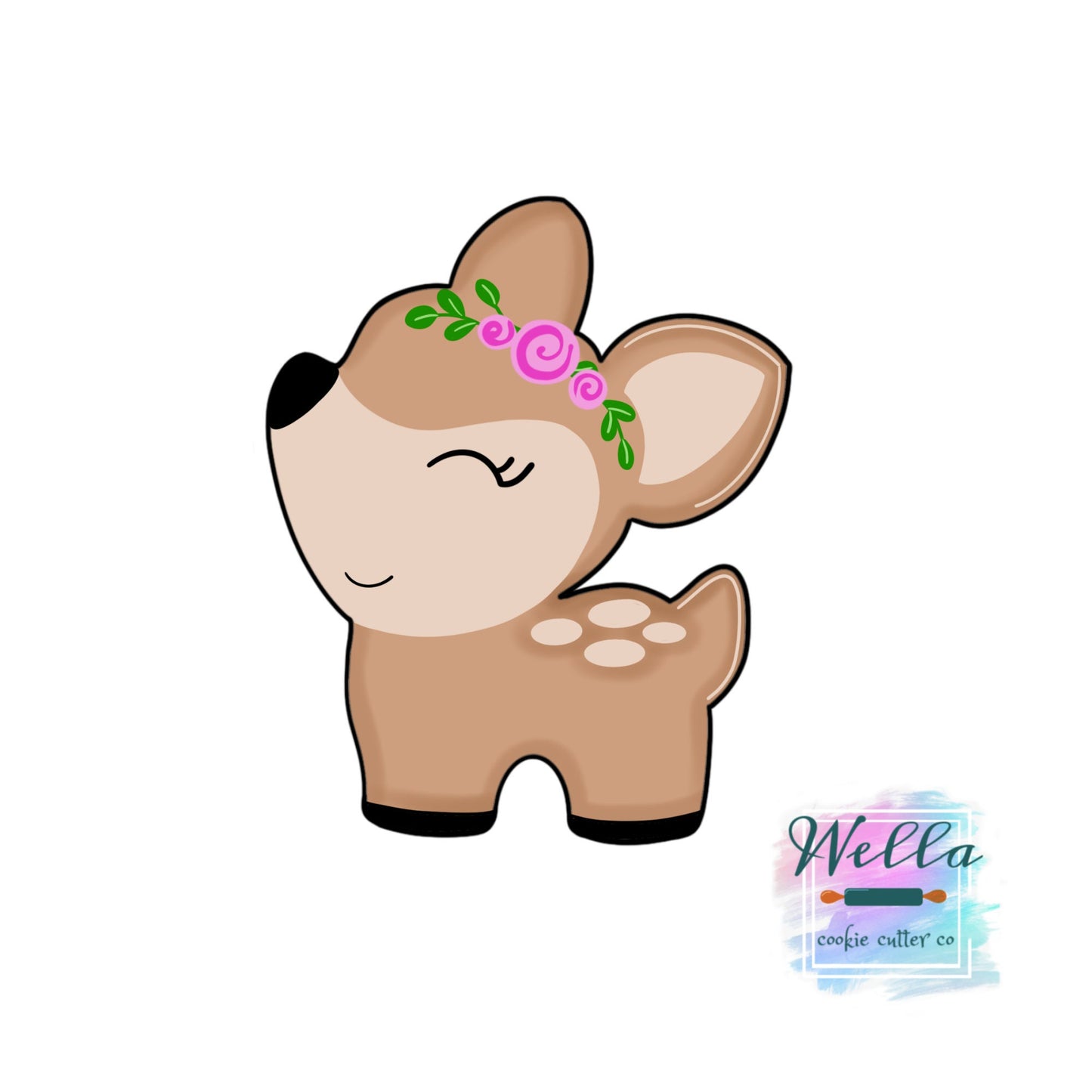 Cute Fawn Woodland Cookie Cutter