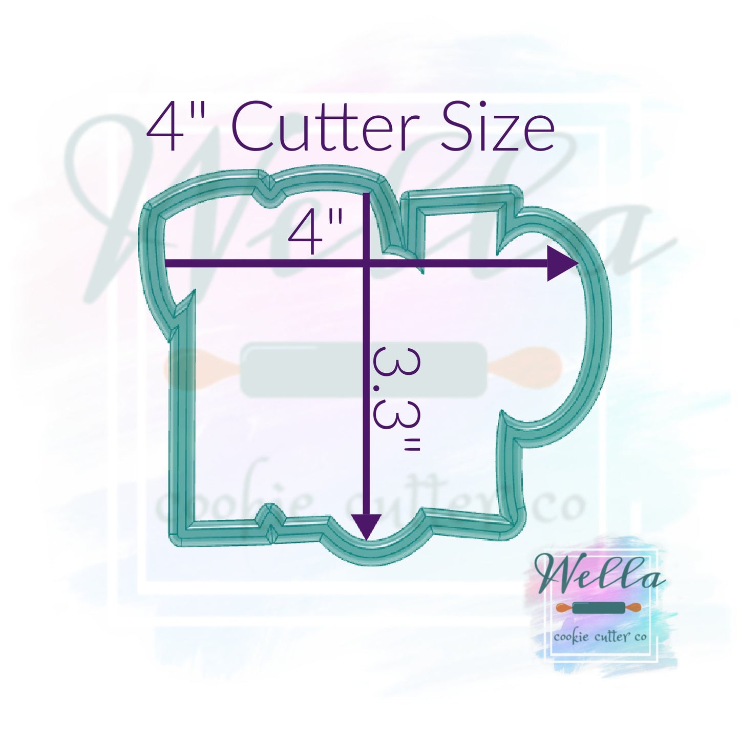 HOP Cookie Cutter, Easter Cookie Cutter, Bunny Egg HOP Cutter