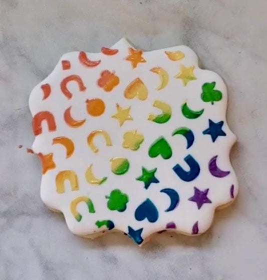 Lucky Marshmallows Pattern Stencil, Cookie Stencil, Cookie Decorating, Background Stencil