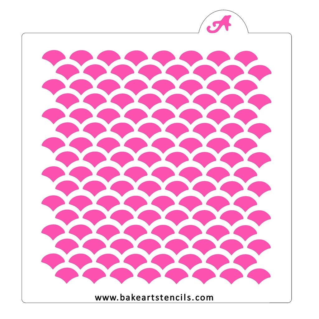 Scales Stencil, Mermaid Stencil, Scales Cookie Stencil, Mermaid Background Stencil
