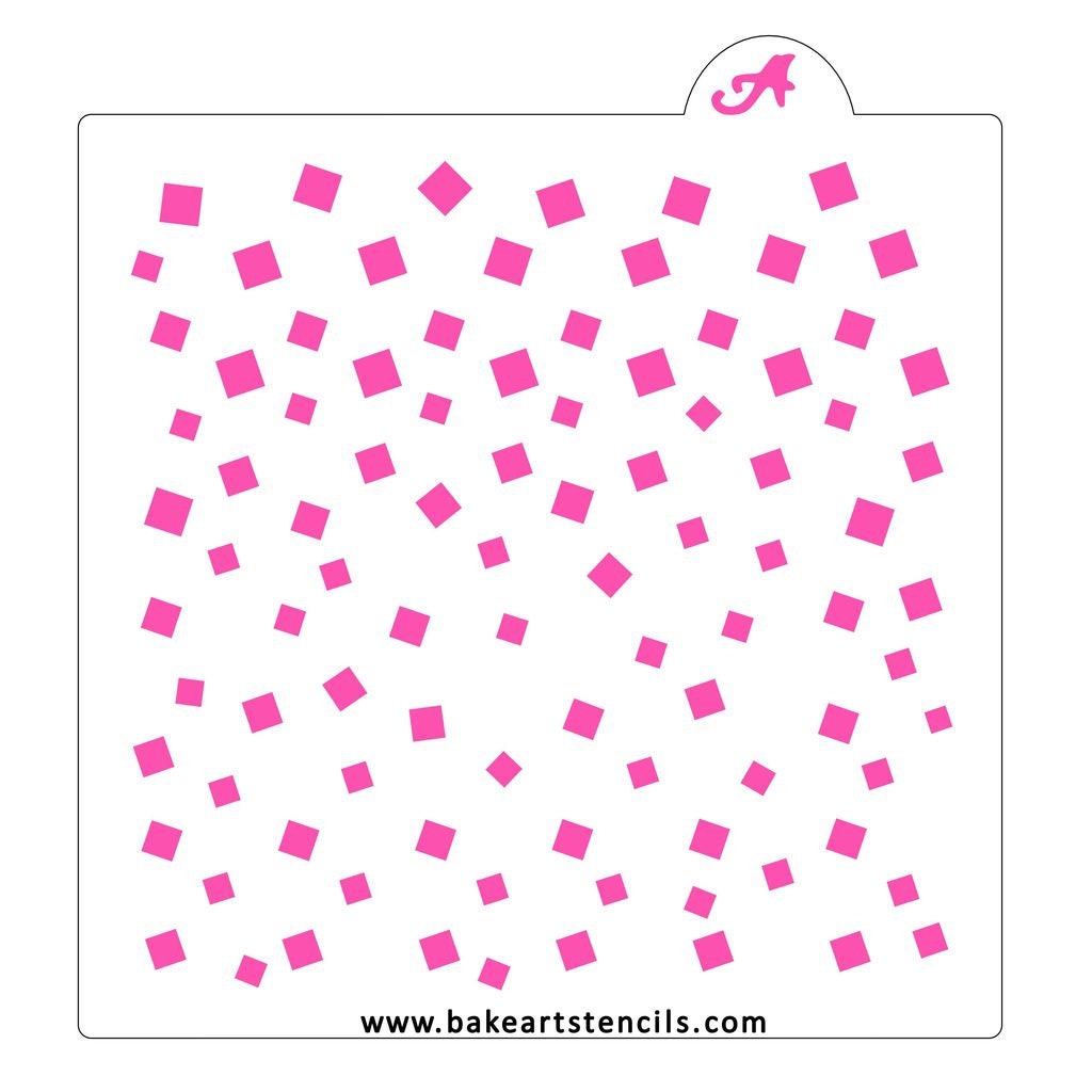 Confetti Celebration Cookie Stencil, Background Stencil, Confetti Stencil, Airbrush Stencil, Cookie Stencil