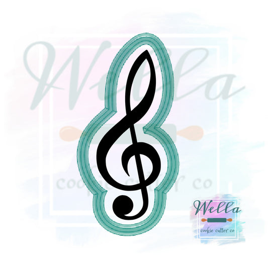 Treble Music Note Cookie Cutter, Music Note Cookie Cutter