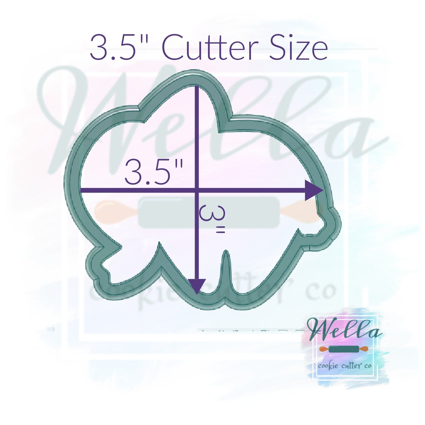 Elephant BOHO Cookie Cutter, Cute Elephant Cookie Cutter