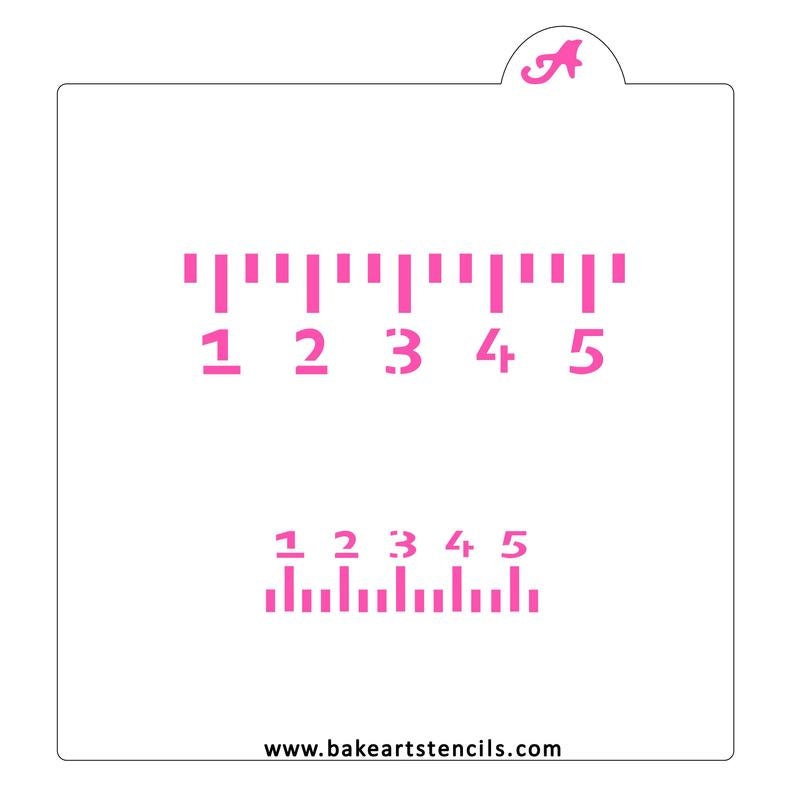 Ruler Cookie Stencil Set, Ruler Stencil, Teacher Stencil, Teacher Appreciation Stencil, School Stencil
