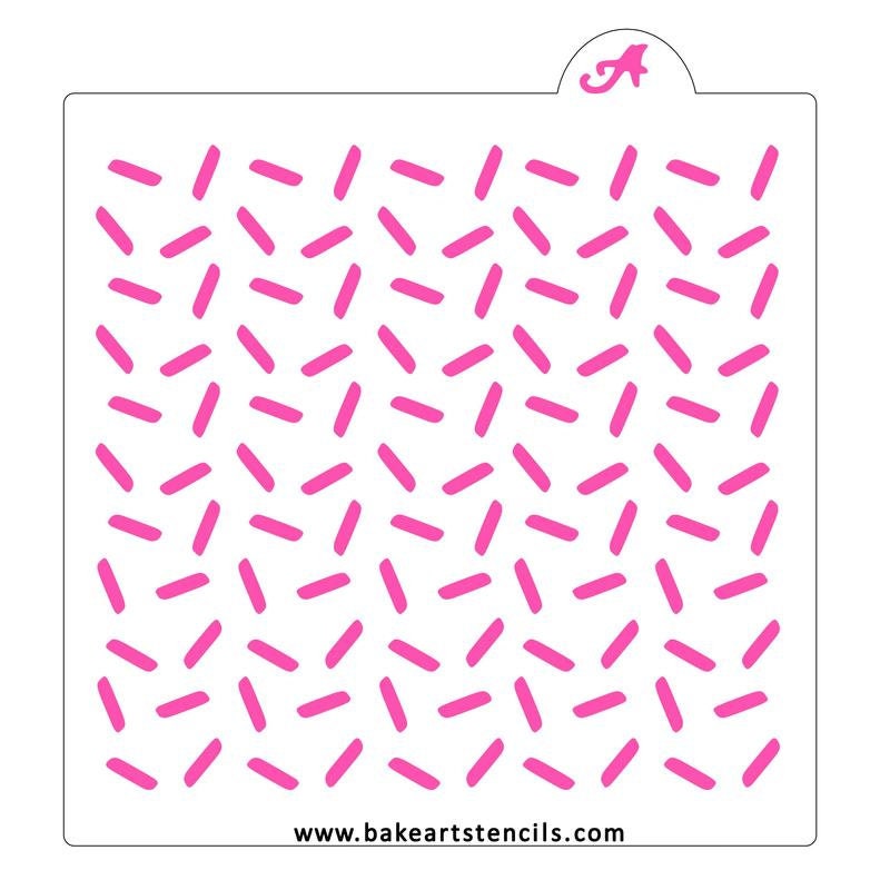 Small Sprinkles Pattern Stencil, Sprinkles Background Stencil, Sprinkles Cookie Stencil