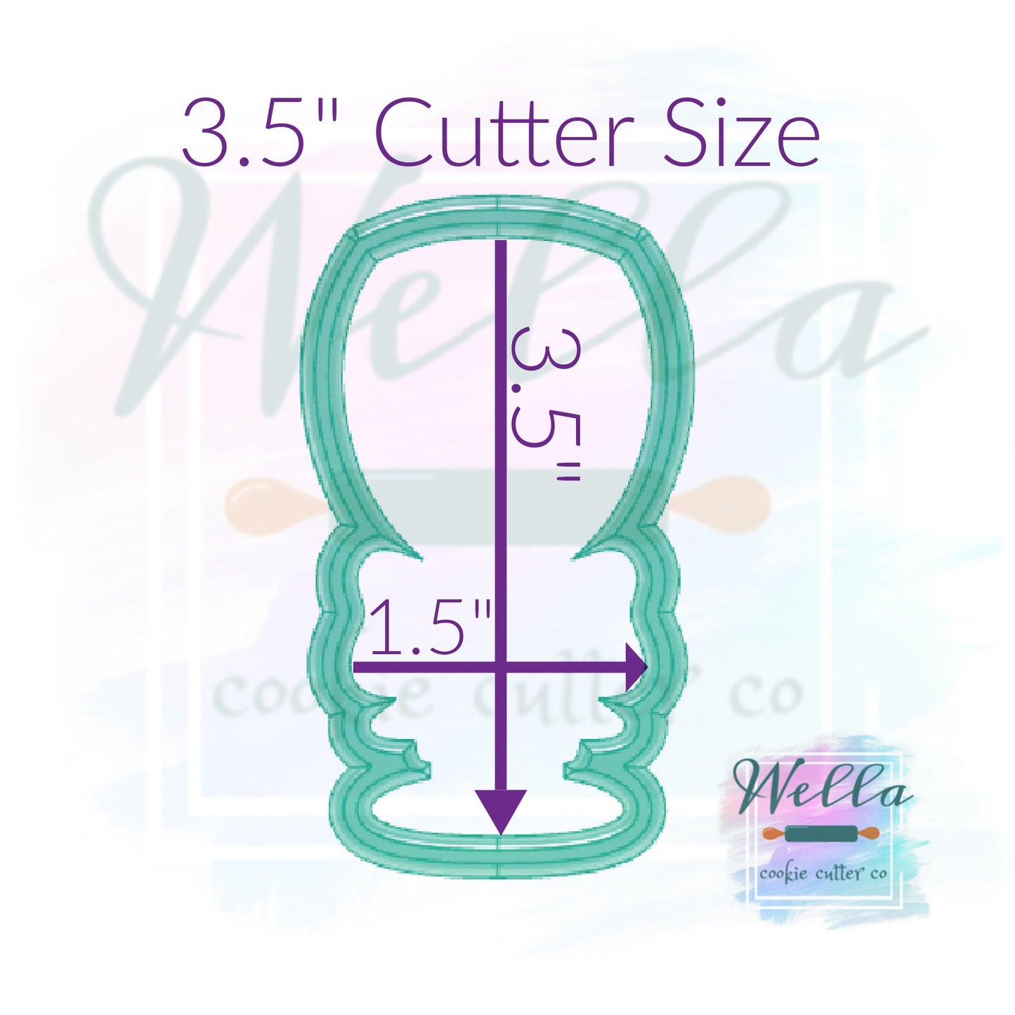 Wine Glass with Bow Cookie Cutter, Champagne Glass Cookie Cutter, Glass Cookie Cutter