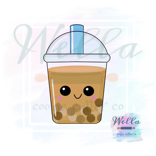 Tea Boba Drink Cup Cookie Cutter, Coffee Drink Cookie Cutter, Drink with Straw Cookie Cutter