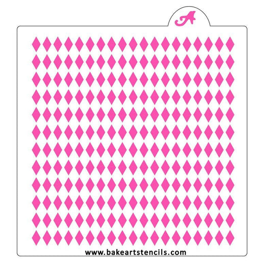 Mini Harlequin Pattern Cookie Stencil, Mini Diamond Background Stencil, Background Cookie Stencil