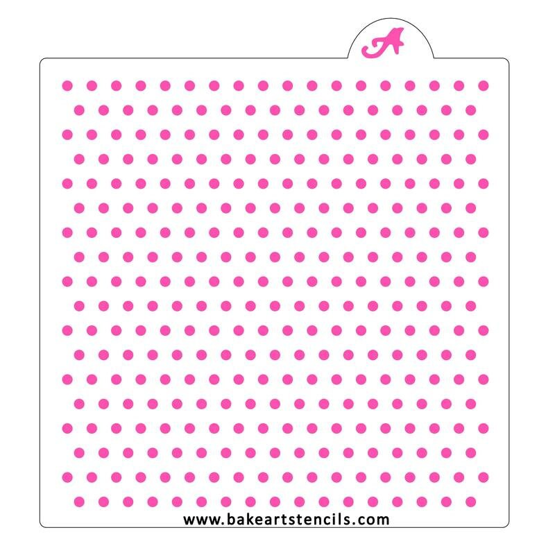 Teeny Dots Pattern Cookie Stencil, Small Polka Dots Cookies Stencil, Mini Dots Background Stencil