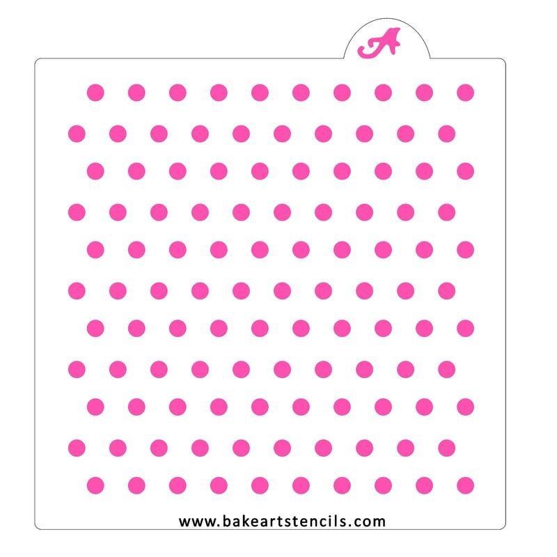 Small Polka Dots Pattern Cookie Stencil, Small Polka Dots Cookies Stencil, Dots Background Stencil