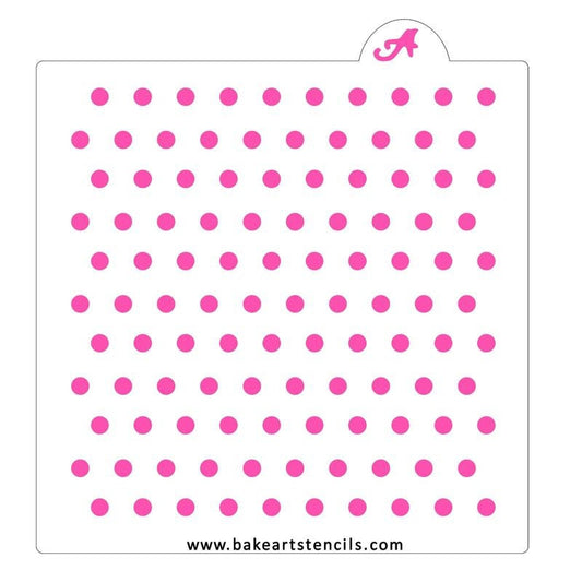 Small Polka Dots Pattern Cookie Stencil, Small Polka Dots Cookies Stencil, Dots Background Stencil
