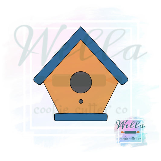 Bird House Short Cookie Cutter, Birdhouse Cutter, Bird Cookie Cutter