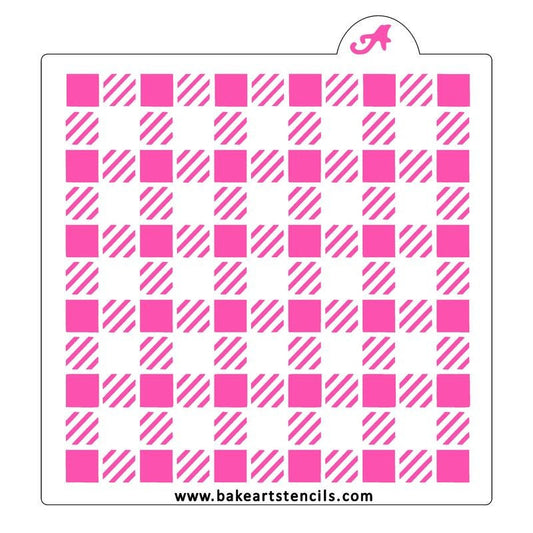 Small Buffalo Plaid Cookie Stencil, Buffalo Plaid Airbrush Stencil, Cookie Background, Plaid Stencil