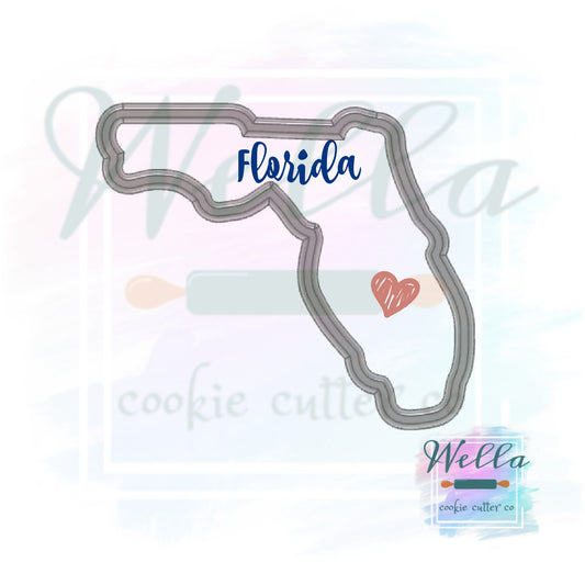 State of Florida Cookie Cutter, FL Cookie Cutter, Florida Cookie Cutter