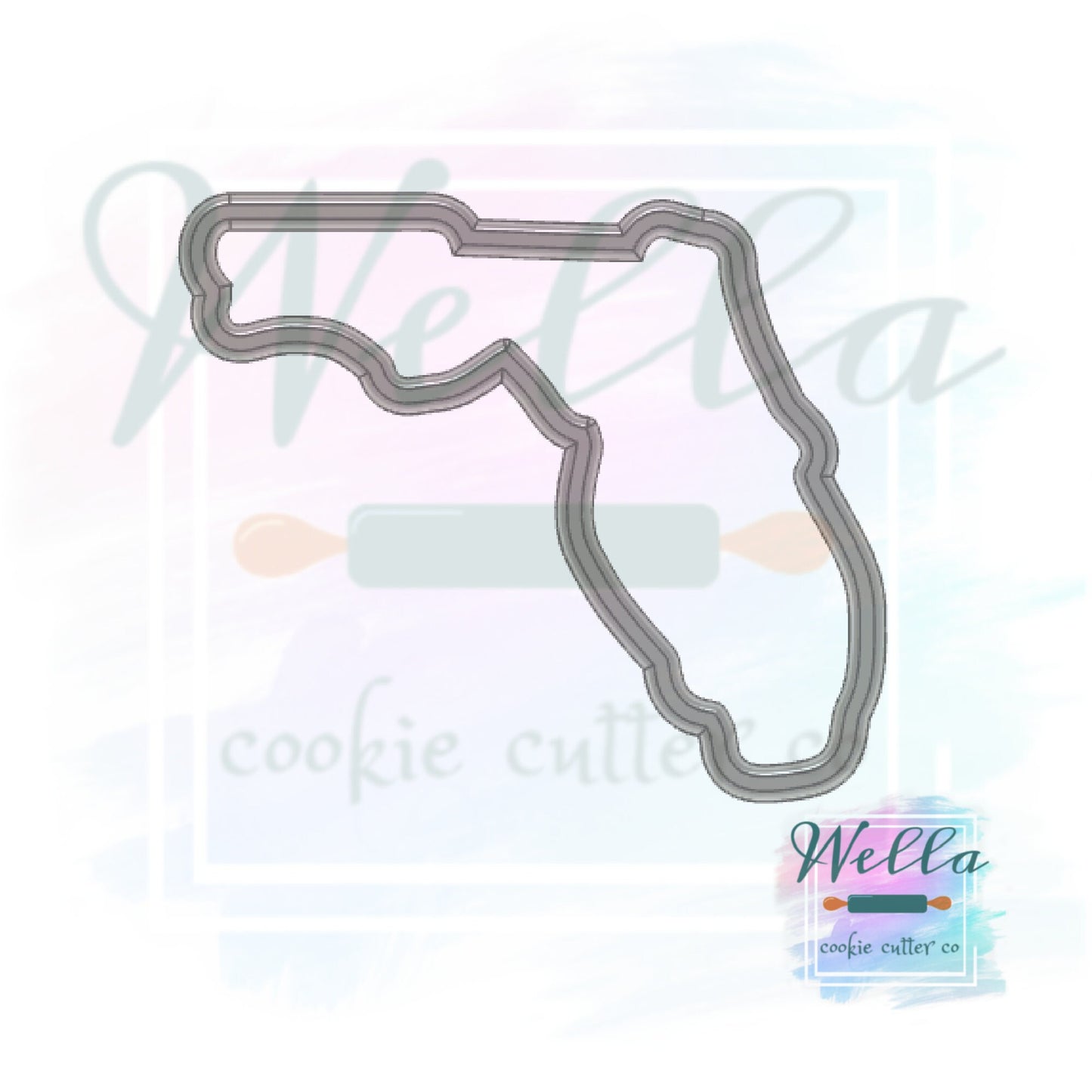 State of Florida Cookie Cutter, FL Cookie Cutter, Florida Cookie Cutter