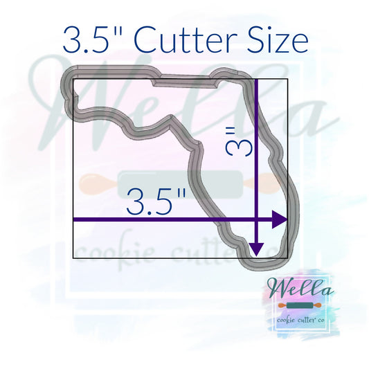 State of Florida Cookie Cutter, FL Cookie Cutter, Florida Cookie Cutter