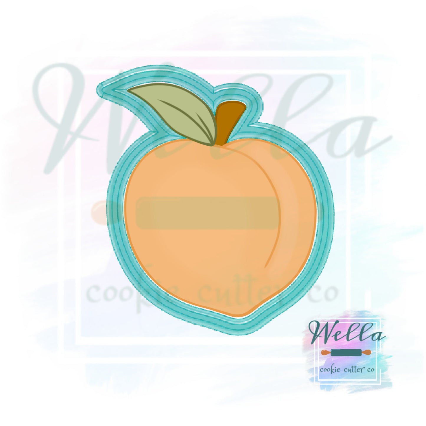 Peach #1 Cookie Cutter, Peach Cookie, Fruit Cookie Cutter, Sweet Peach Cutter