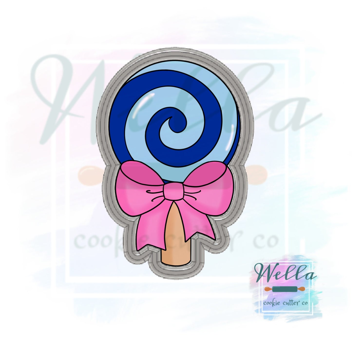 Lollipop with Bow Cookie Cutter
