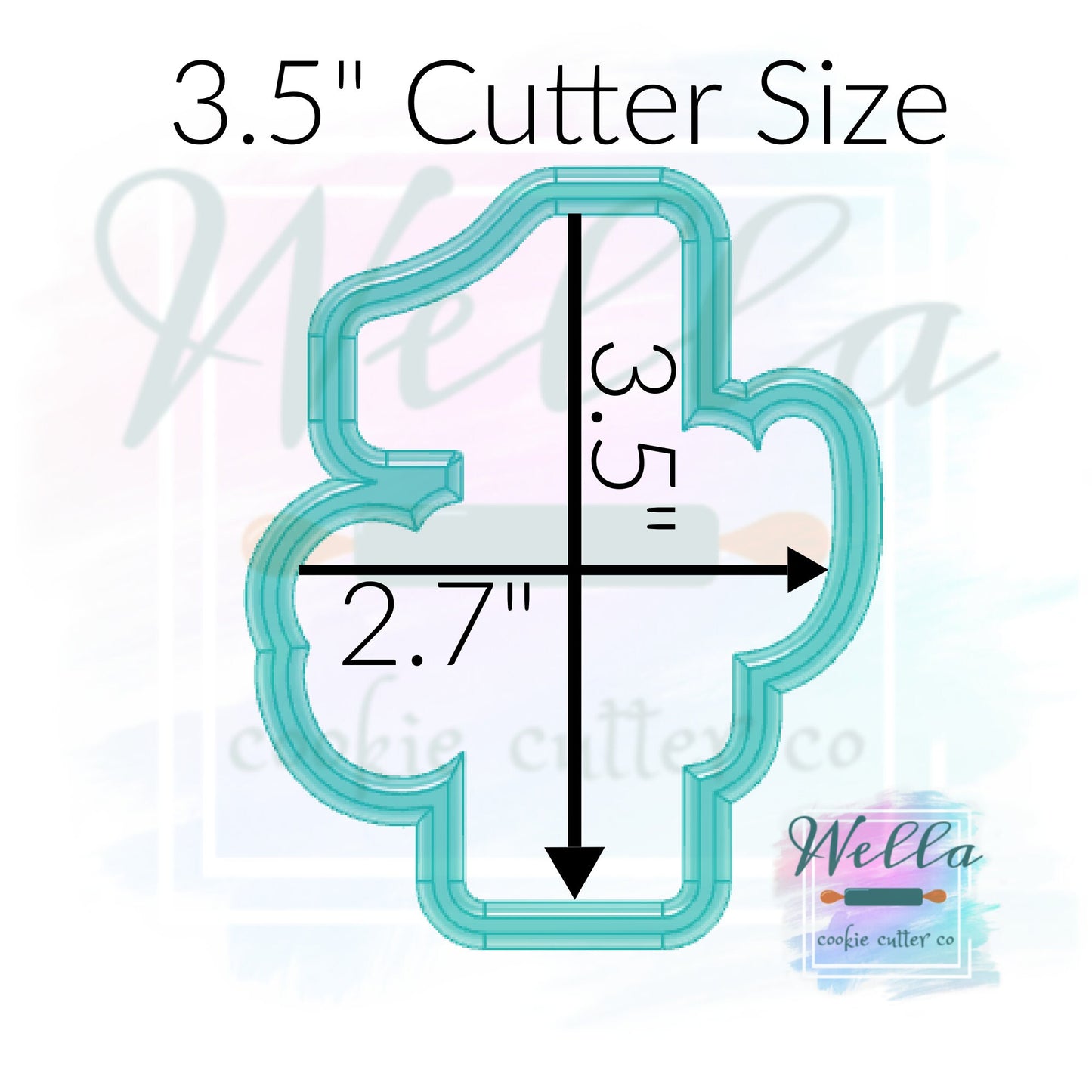 Number One with Text Cookie Cutter, First Birthday Cookie Cutter, Number 1 Cutter with Text