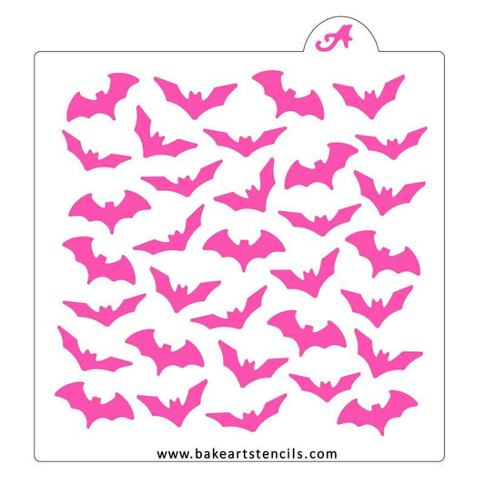Flying Bats Cookie Stencil, Halloween Cookie Stencil, Bats Stencil, Halloween Stencil, Fall Stencil, Flying Bats Stencil