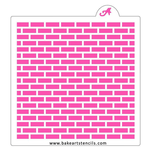 Small Brick Pattern Cookie Stencil, Brick Cookie Stencil, House Stencil, Brick House Decorating Stencil