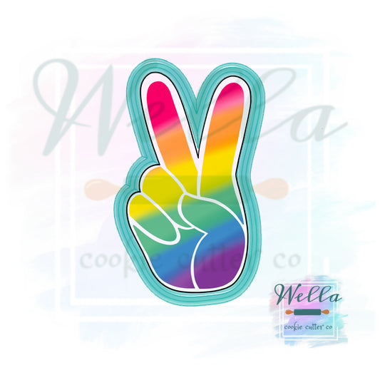 Peace Sign Cookie Cutter, Hand Peace Sign Cookie Cutter, Peace Cutter, Hand Giving Peace Sign Cutter