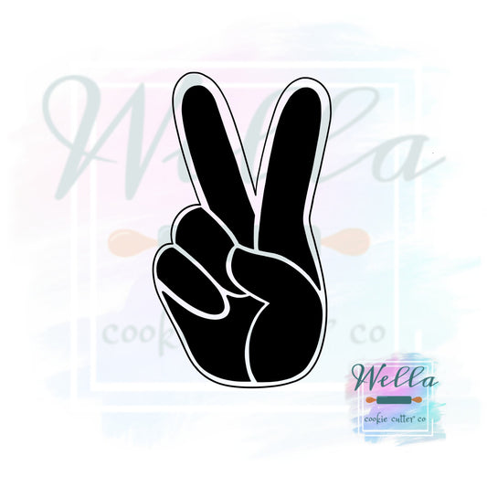 Peace Sign Cookie Cutter, Hand Peace Sign Cookie Cutter, Peace Cutter, Hand Giving Peace Sign Cutter