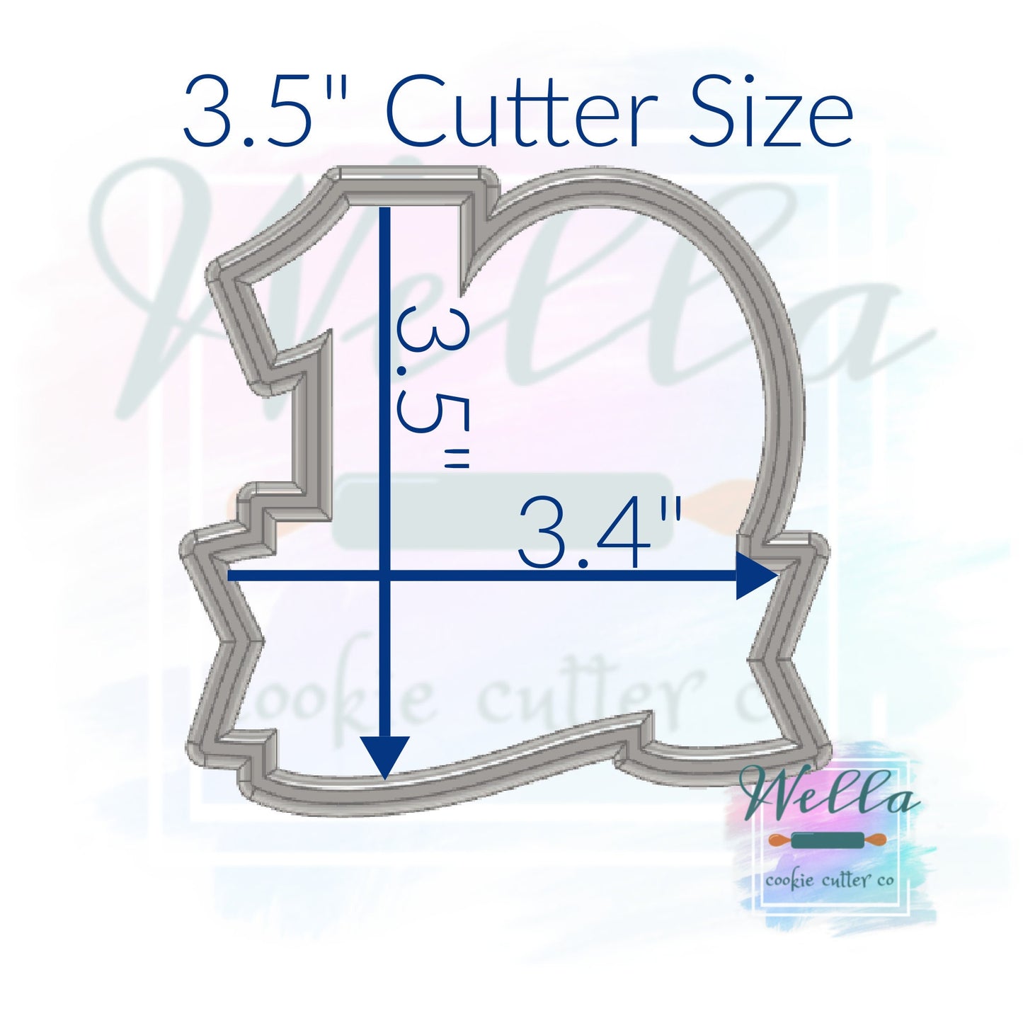 Number 10 with Banner Cookie Cutter