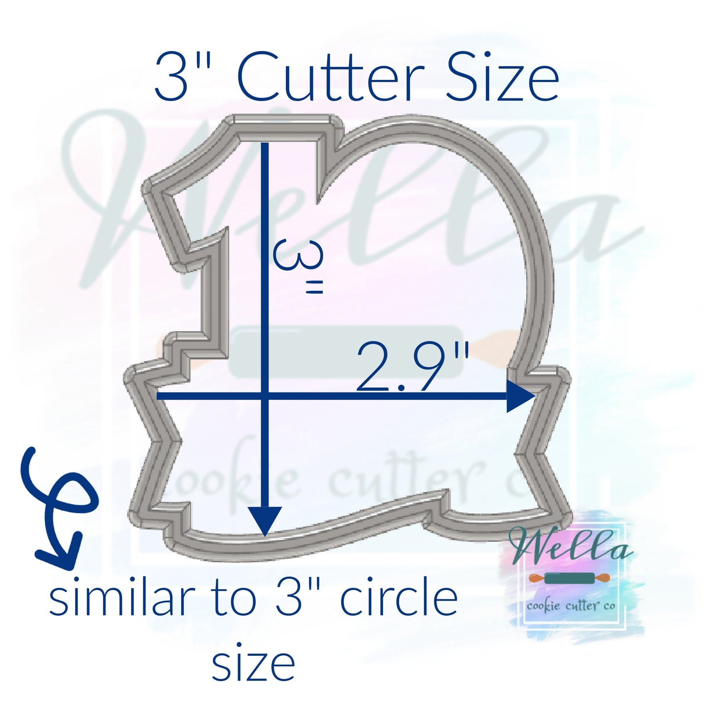 Number 10 with Banner Cookie Cutter