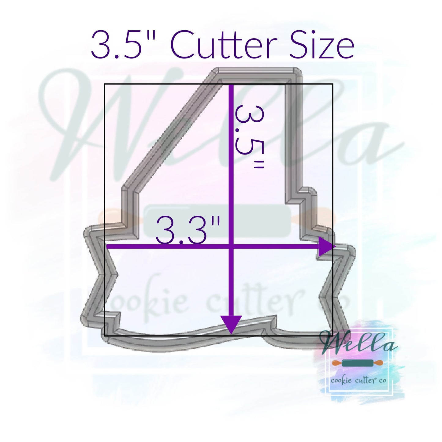 Number Four with Banner Cookie Cutter