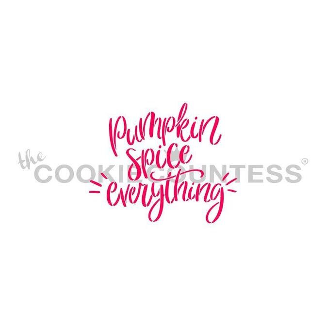 Pumpkin Spice Everything Stencil, Pumpkin Spice Cookie Stencil, Fall Cookie Stencil, Autumn Cookie Decorating Stencils, Fall Stencil