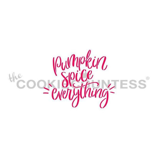 Pumpkin Spice Everything Stencil, Pumpkin Spice Cookie Stencil, Fall Cookie Stencil, Autumn Cookie Decorating Stencils, Fall Stencil