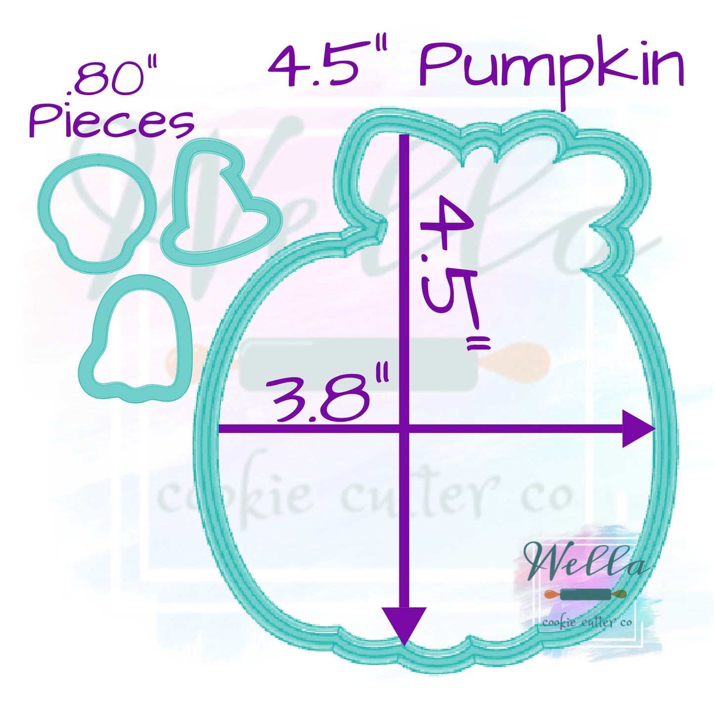 Pumpkin Tic Tac Toe Board Cookie Cutter with Optional Stencil, Pumpkin Tic Tac Toe Board with Ghost, Witch Hat and Skull Pieces