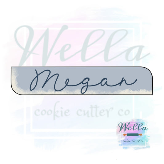 Plaque Megan Cookie Cutter, Modern Megan Cookie Cutter, Skinny Plaque Cutter, Skinny Cookie Cutter, Cookie Stick Cutter