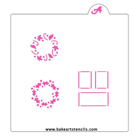 Front Door Decor Cookie Stencil,  House Stencil, Christmas Home Cookie Stencil, Wreath Cookie Stencil, Door Cookie Stencil