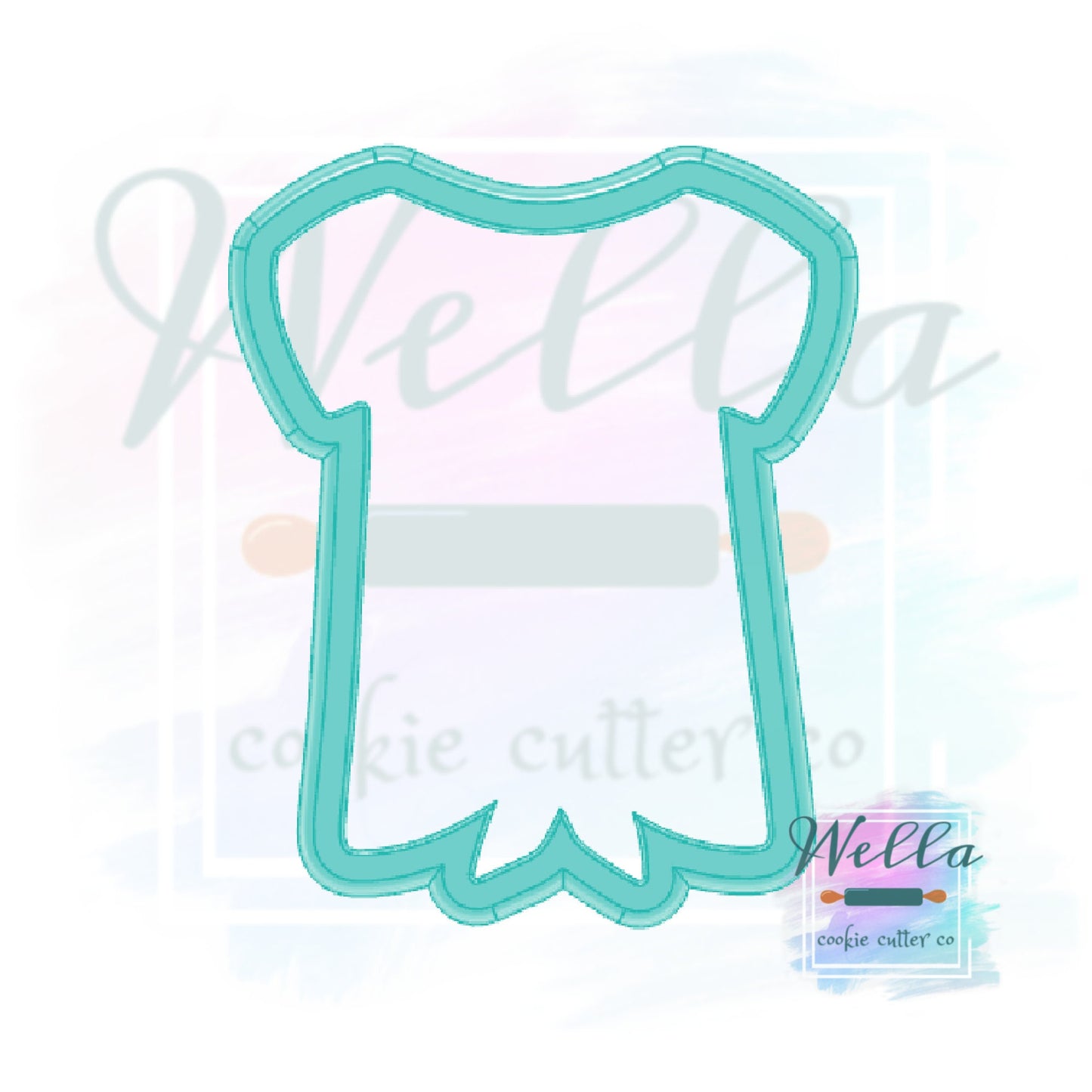 Knotted T-Shirt Cookie Cutter, T-shirt Cookie Cutter, Girls T Shirt Cookie Cutter, Knotted Shirt Cutter