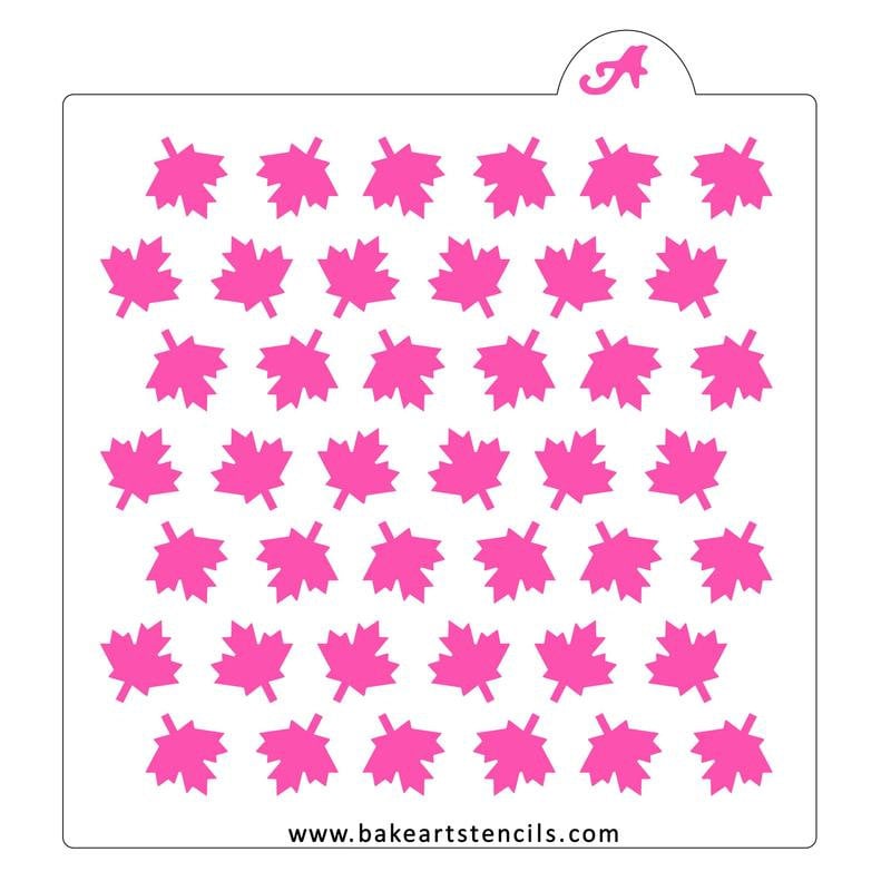 Maple Leaves Pattern Stencil, Maple Cookie Stencil, Fall Leaves Background Stencil, Autumn Stencil