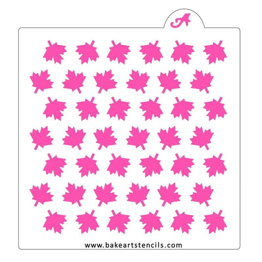 Maple Leaves Pattern Stencil, Maple Cookie Stencil, Fall Leaves Background Stencil, Autumn Stencil