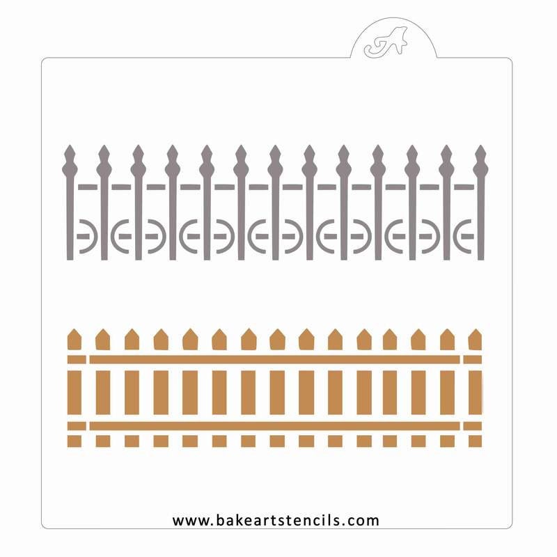Fence Styles Cookie Stencil, Halloween Cookie Stencil, Fence Stencil, Halloween Stencil, Fall Stencil, Spring Stencil, Easter Stencil