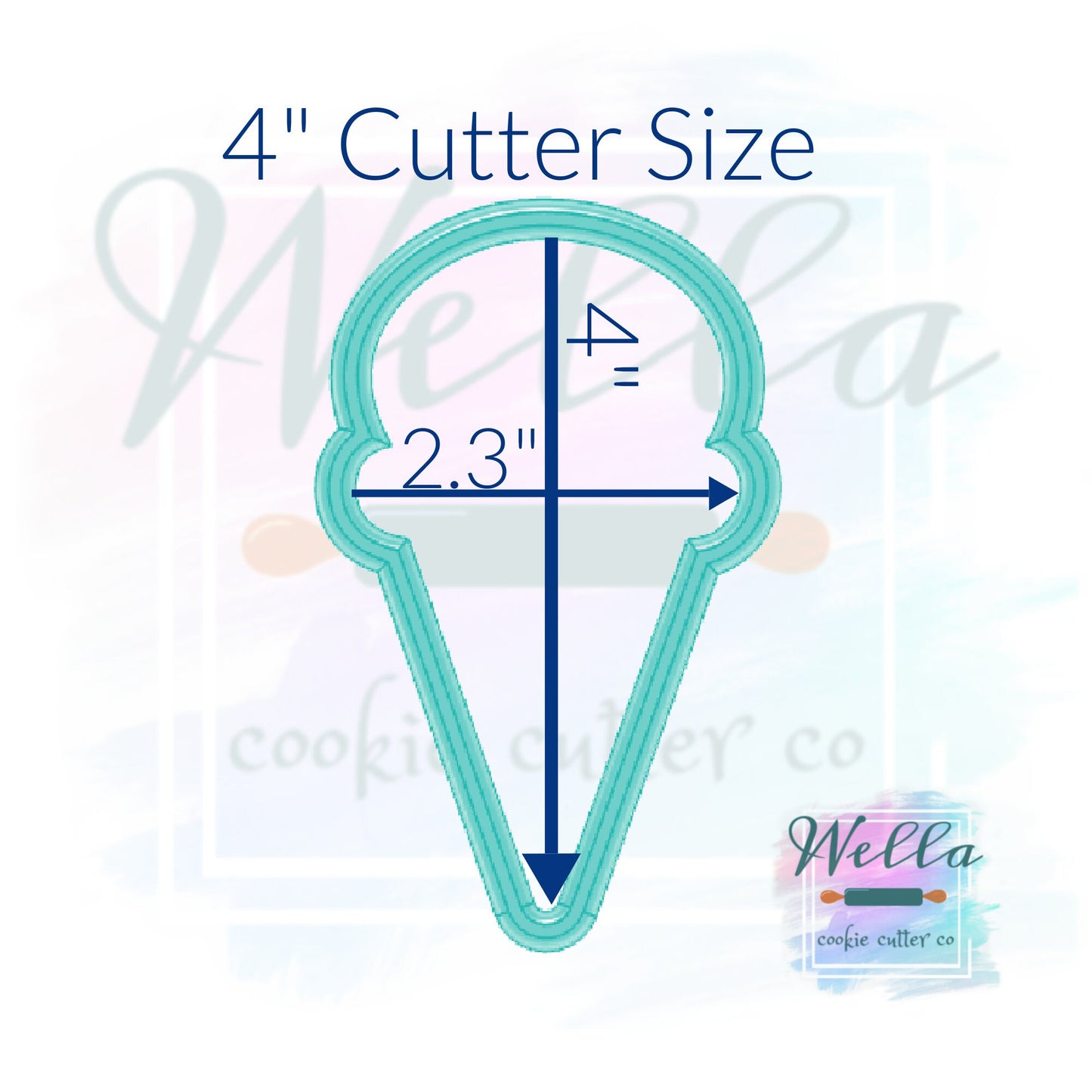 Ice Cream Waffle Cone Cookie Cutter