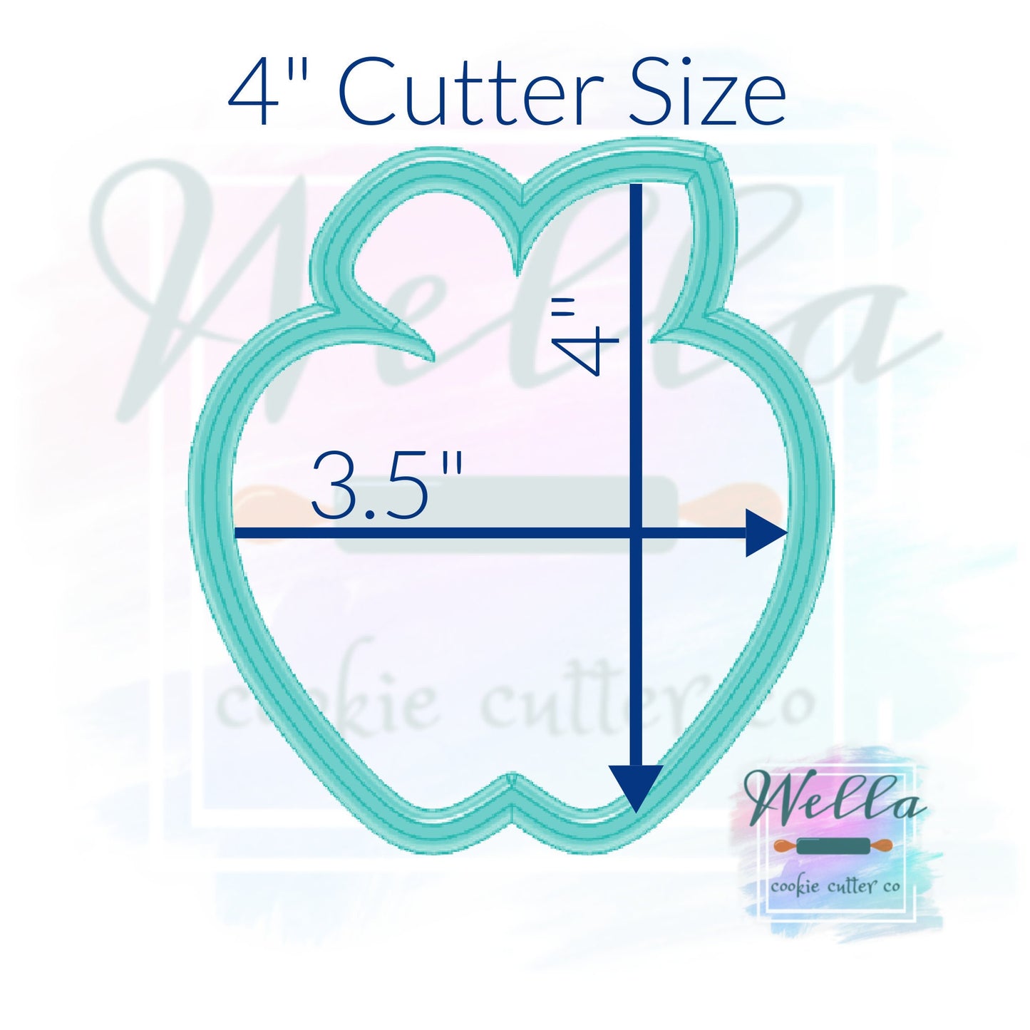 Apple Cookie Cutter, Teacher Cookie Cutter, Back to School Cutter